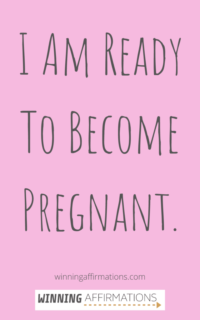 fertility affirmations - ready to become pregnant