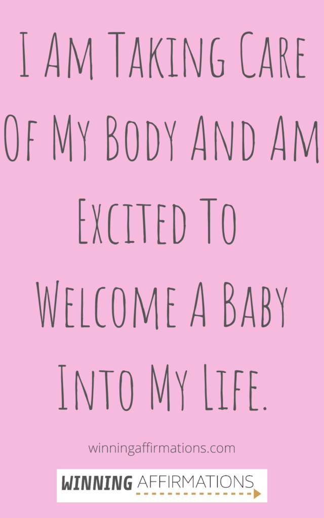 Fertility affirmations - welcome a baby