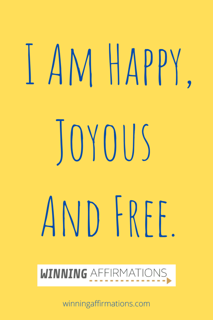 sunday affirmations - happy joyous free