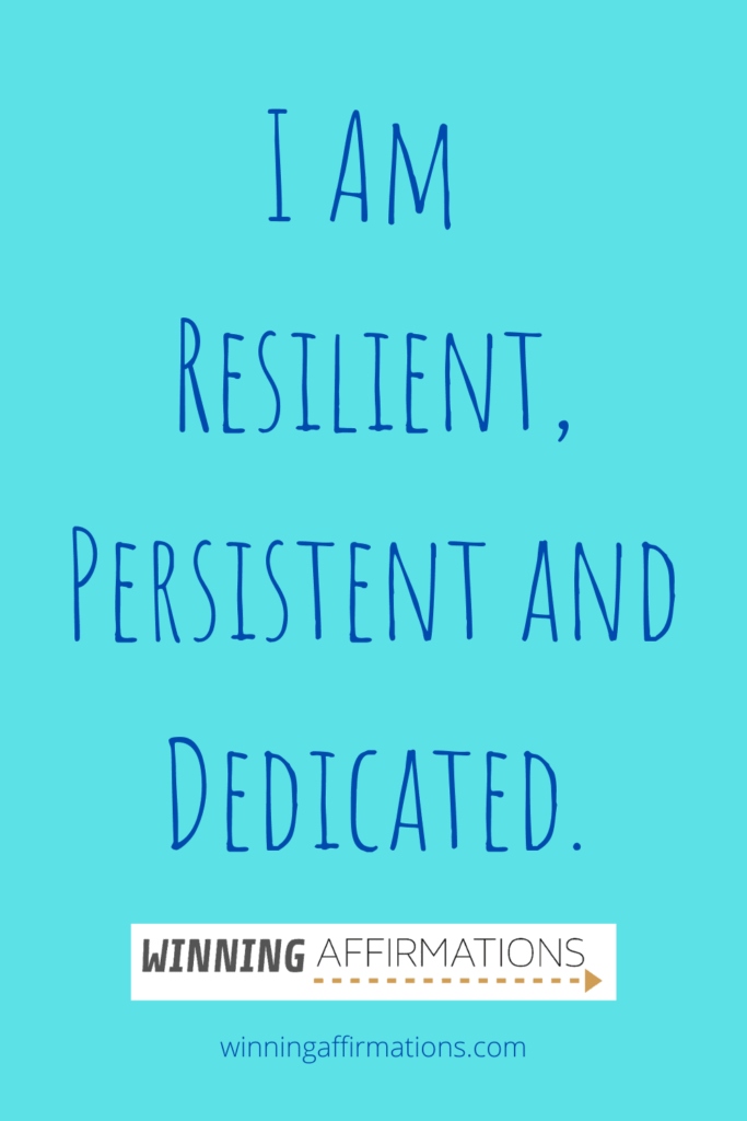 confidence affirmations - resilient