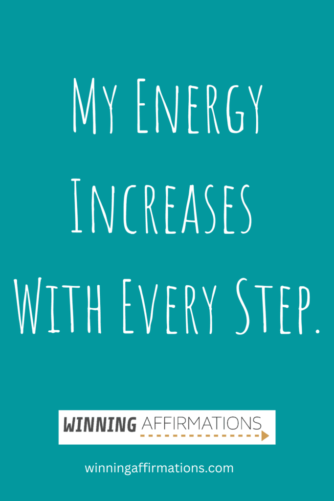 Running affirmations - energy increases