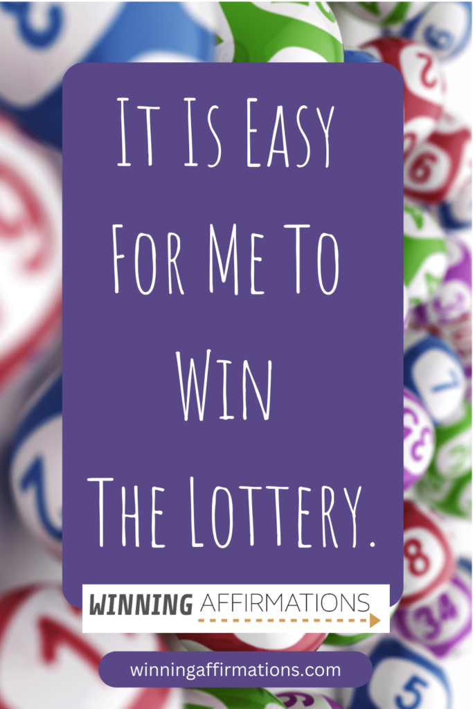 Lottery affirmations - easy to win