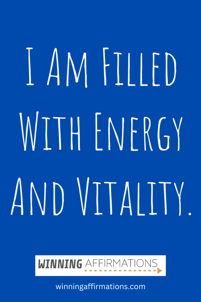 Positive affirmations for men - energy and vitality
