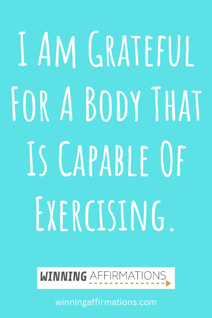 Weight loss affirmations - capable exercising