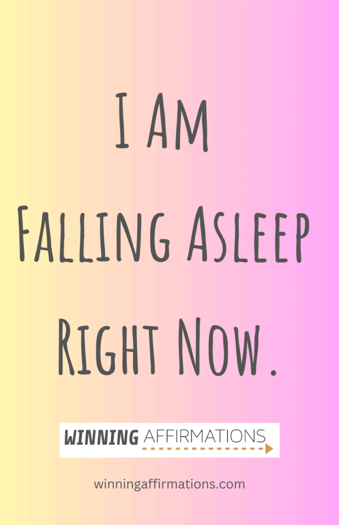 Sleep affirmations - asleep right now