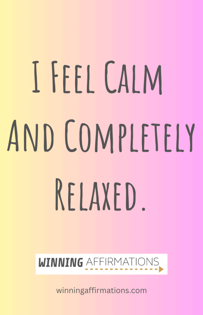 Sleep affirmations - calm and relaxed