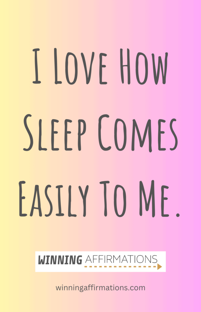 Sleep affirmations - comes easily to me