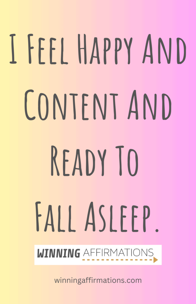 Sleep affirmations - happy and content