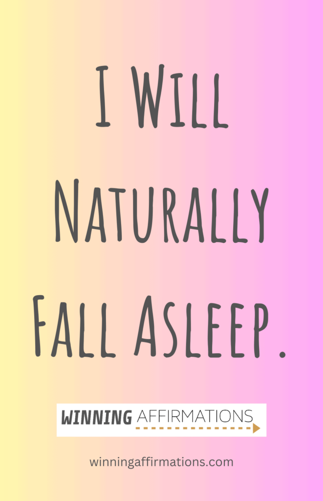 Sleep affirmations - naturally fall asleep