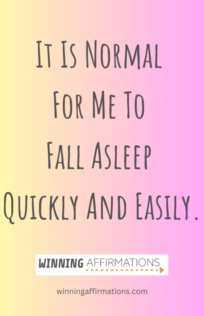 Sleep affirmations - normal quickly