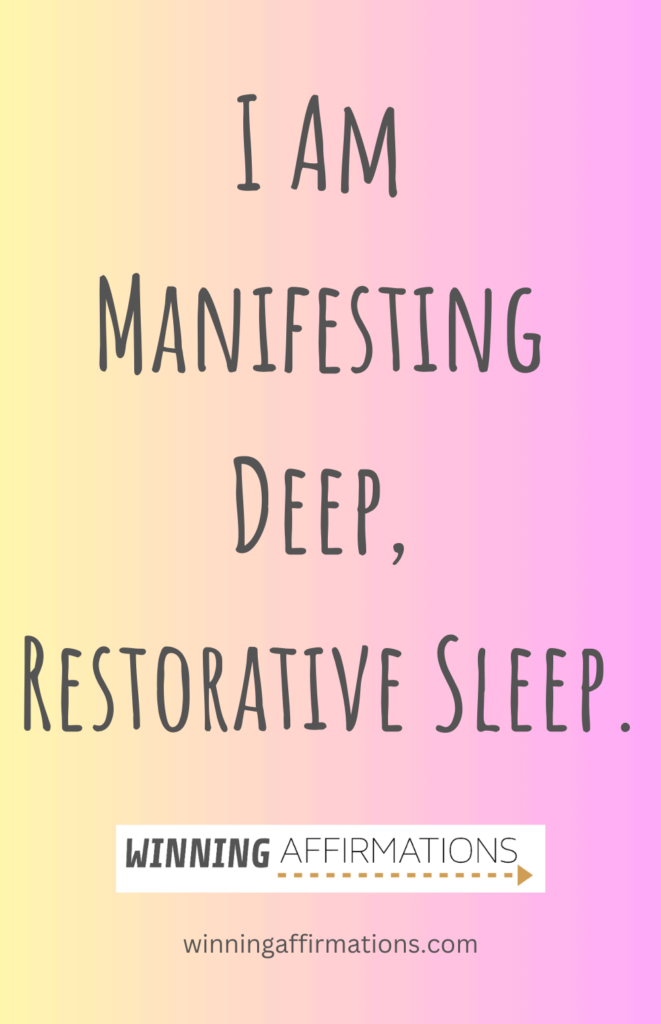 Sleep affirmations - restorative sleep