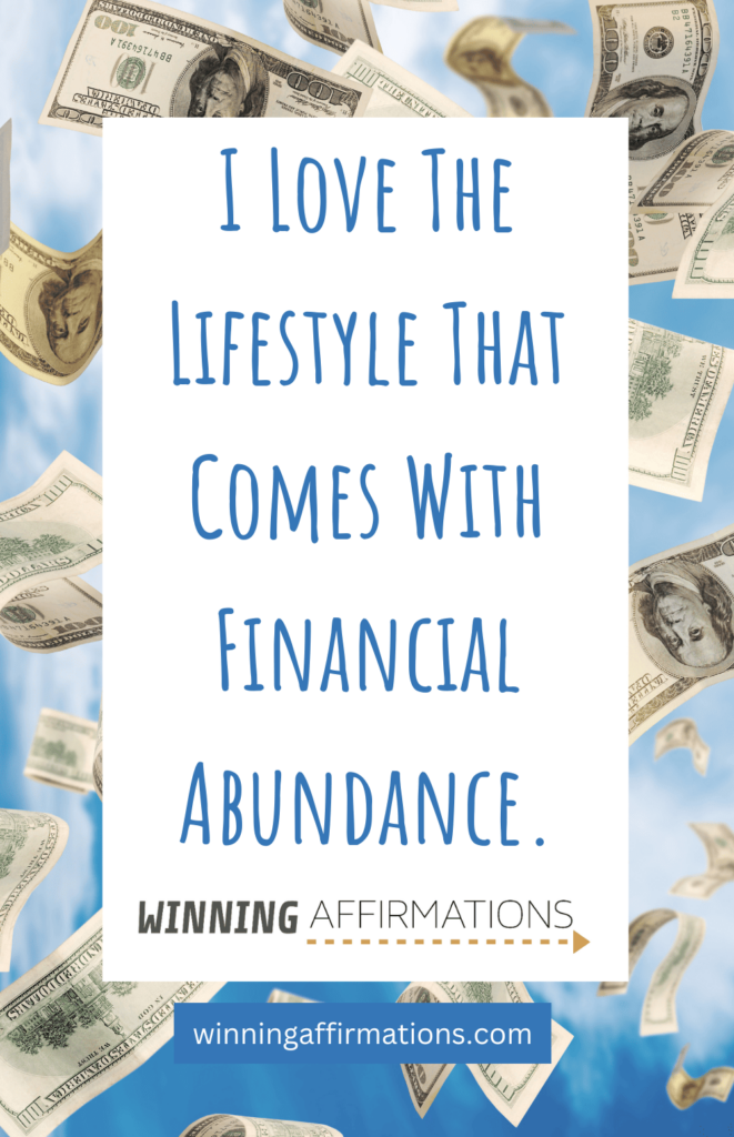 Abundance affirmations - lifestyle
