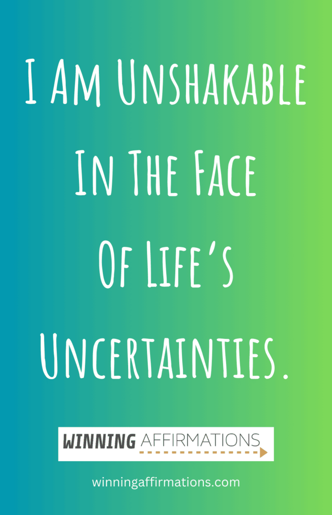 Resilience affirmations - unshakable