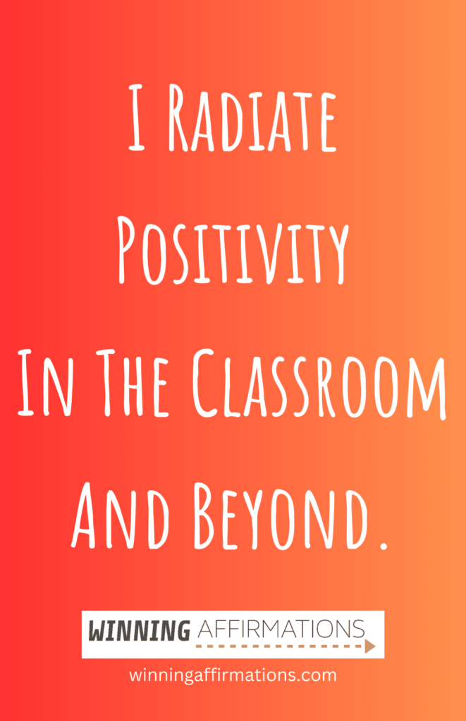 Teacher affirmations - radiate positivity