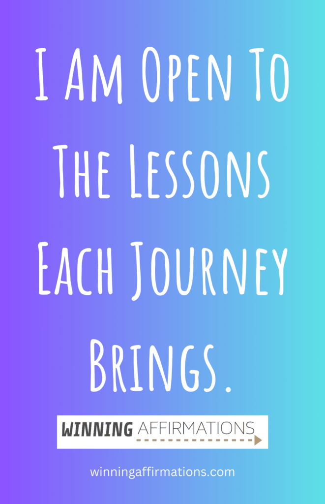 Travel anxiety affirmations - lessons