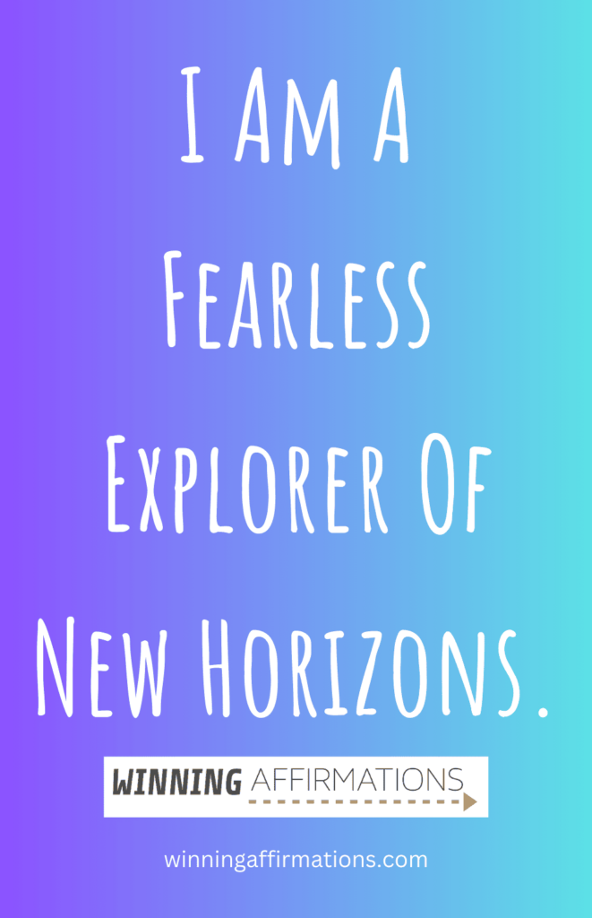 Travel anxiety affirmations - new horizons