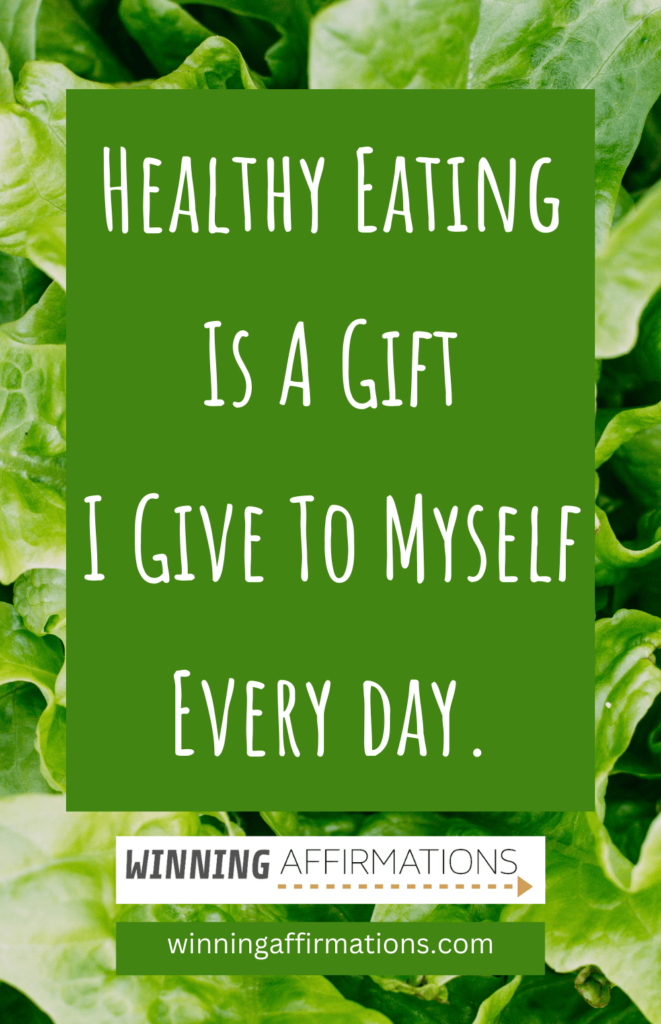 Healthy eating affirmations - gift