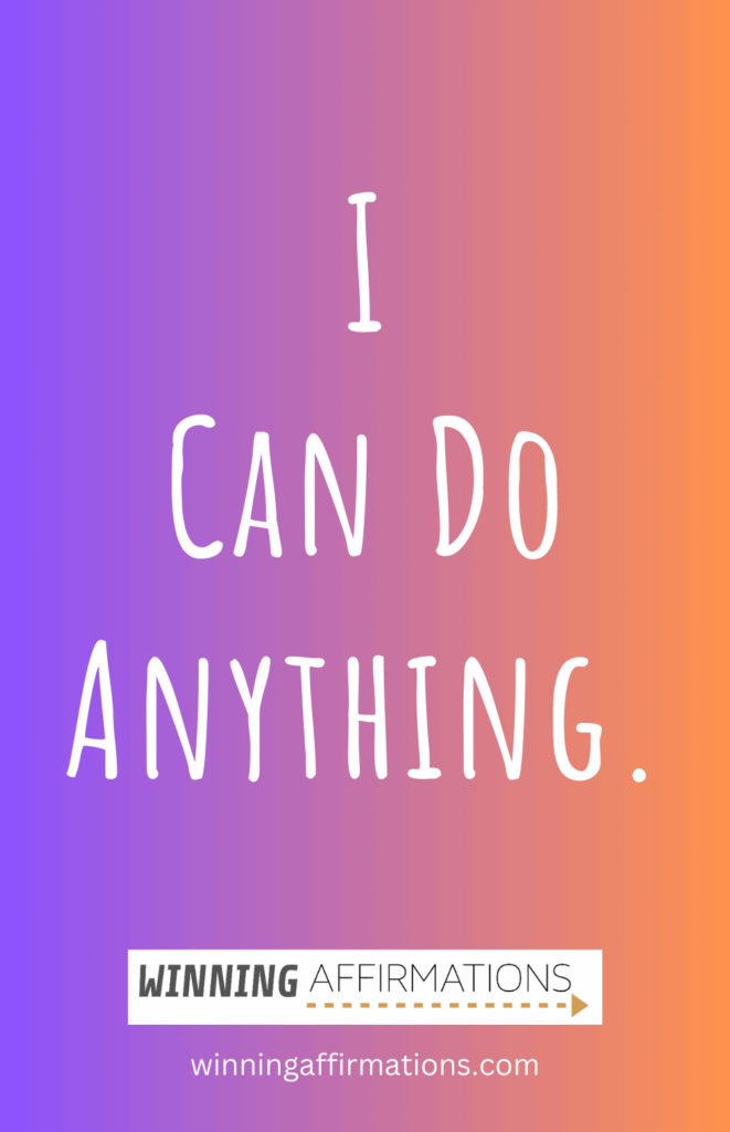 Elite athlete affirmations - i can do anything