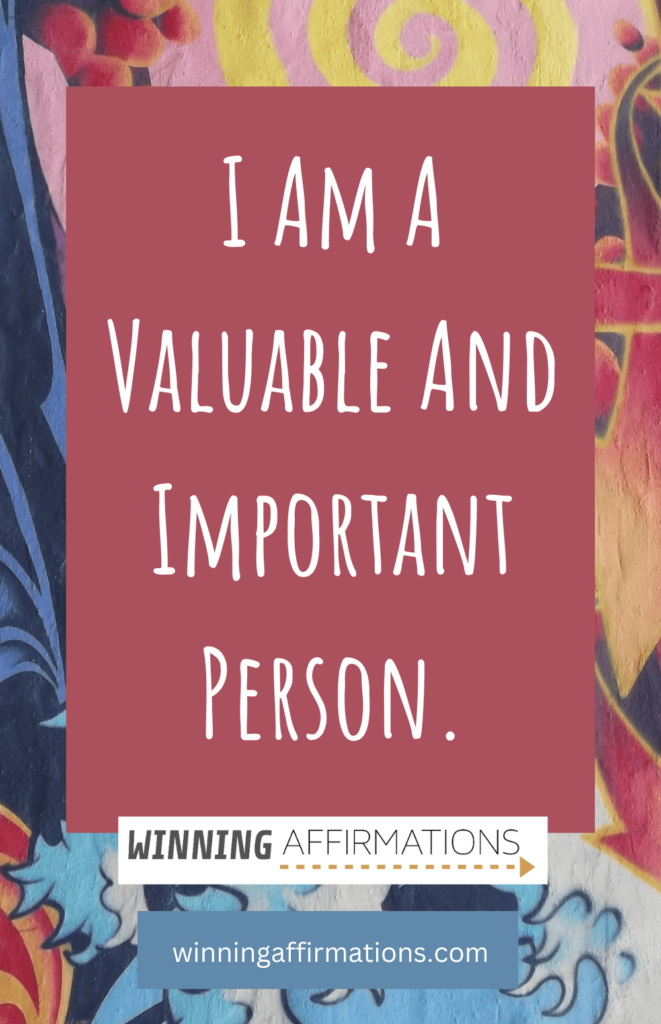 Teen affirmations - important person
