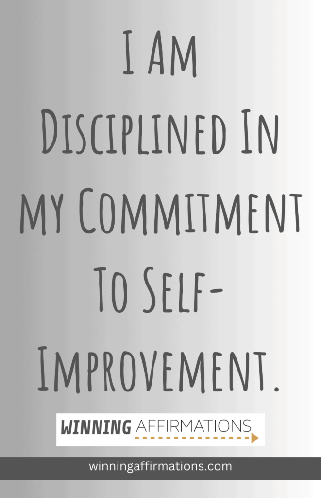 Self discipline affirmations - self improvement