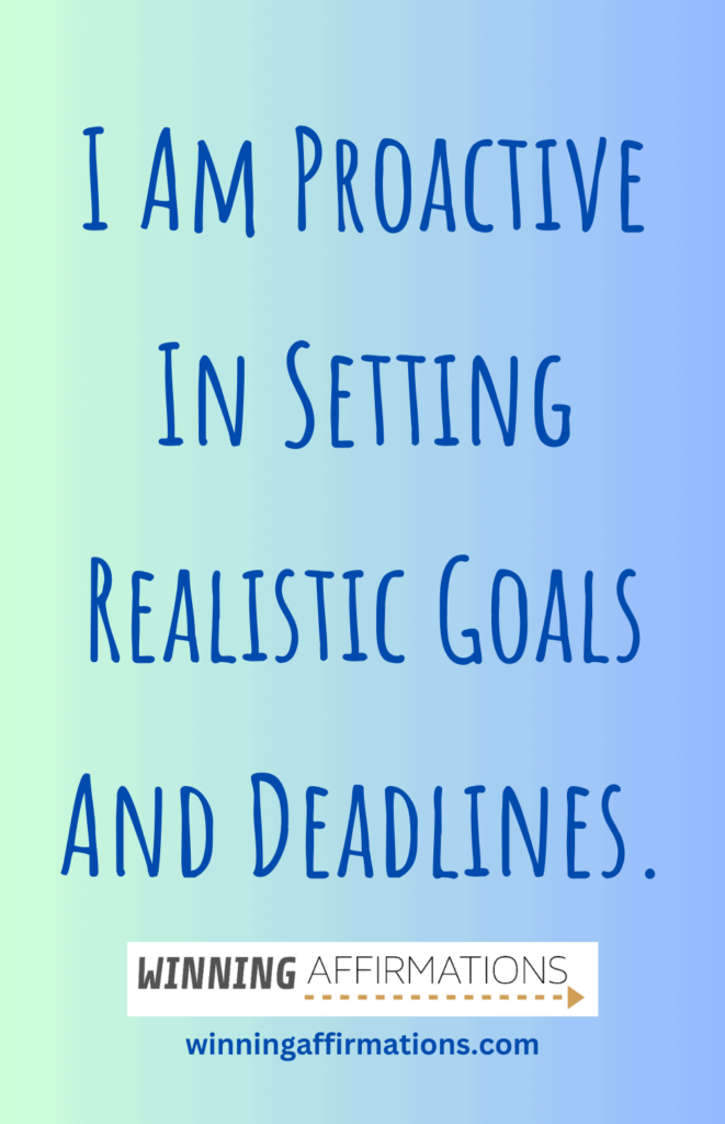 Affirmations for procrastination - goals