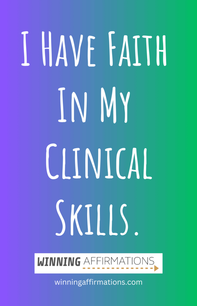 Doctor affirmations - clinical skills