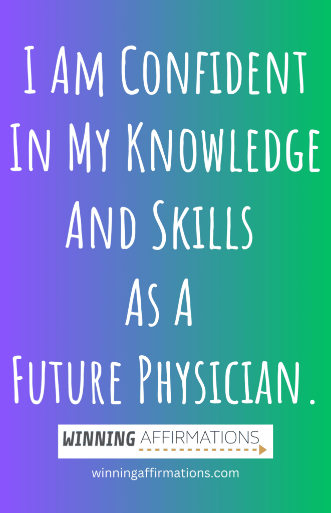 Doctor affirmations - future physician